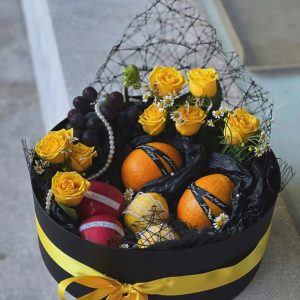 YELLOW / BLACK DESIGN FRUIT MICA