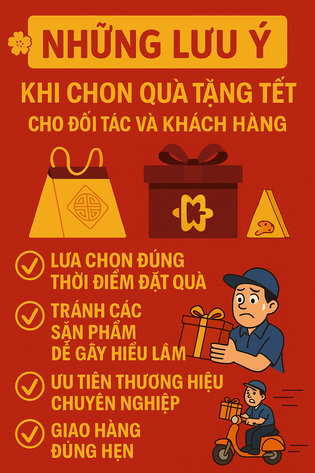 Những lưu ý khi chọn quà tặng Tết cho đối tác và khách hàng