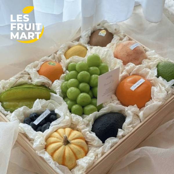 Giỏ trái cây gỗ sang trọng - Fruit box premium 001
