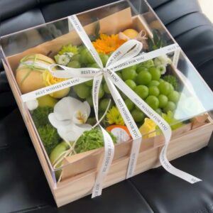 HỘP GỖ VUÔNG TRÁI/HOA