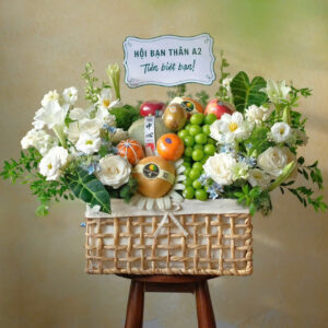 PURE HARMONY FRUIT BASKET / GIỎ LỤC BÌNH KÍNH VIẾNG - SEN TRẮNG